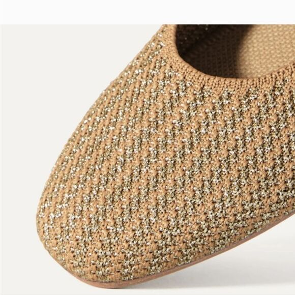 Rothy's The Square Wrap Ballerina Flats Shimmering Gold Size 9.5 - Picture 16 of 16